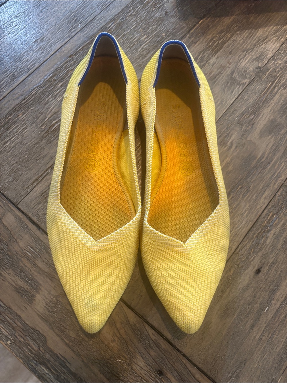 Rothy's marigold flats - some smudges just need another wash